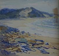 Rocky beach by Willis, L