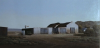 Farmhouse with windmill by Bonney, Peter