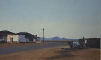 Street with horse and trailer by Bonney, Peter